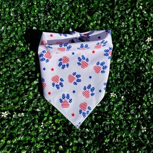 4th of July Dog Bandana - Patriotic Dog Bandana - Tie Pet Bandana