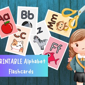 Alphabet and ABC Flash Cards for Classroom and Flashcards for Toddlers and Preschool Early Learning Resource for Nursery DIGITAL PRINTABLE