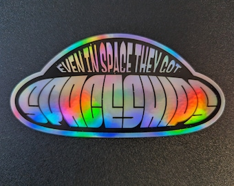 King Gizzard Spaceship Holographic Sticker