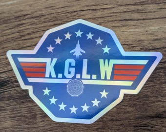 KGLW When Pigs Fly Holographic Sticker