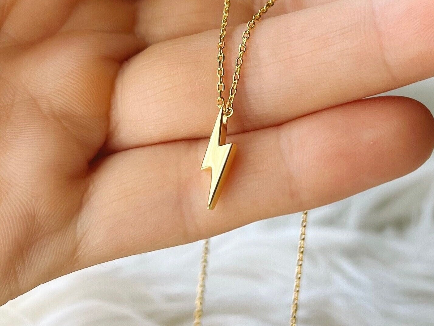 Lightning Bolt Necklace Etsy Singapore