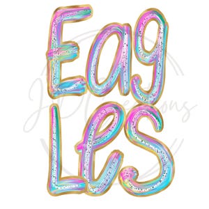 Eagles png (Pink&blue),sports png, preppy paint png ,sublimation,dtf