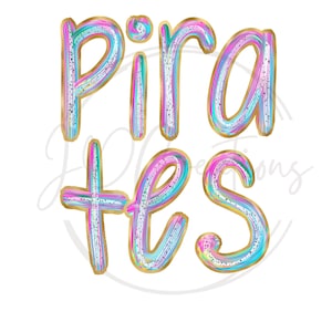 Pirates png (Pink&blue),sports png, preppy paint png ,sublimation,dtf