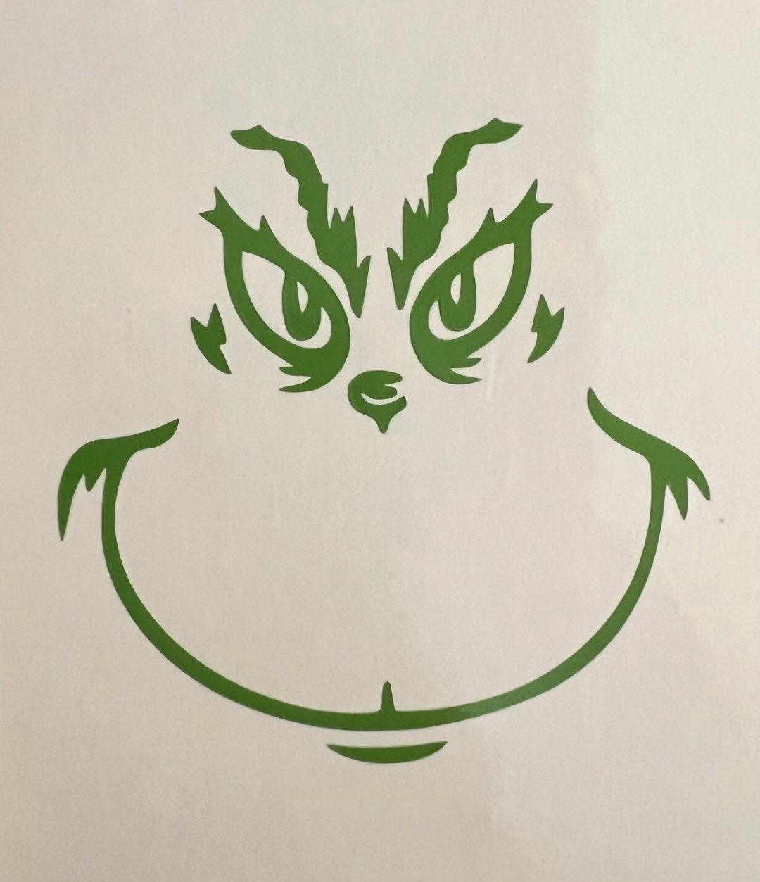 Grinch Face Green Decal Weatherproof Vinyl Decal 3 Inch - Etsy