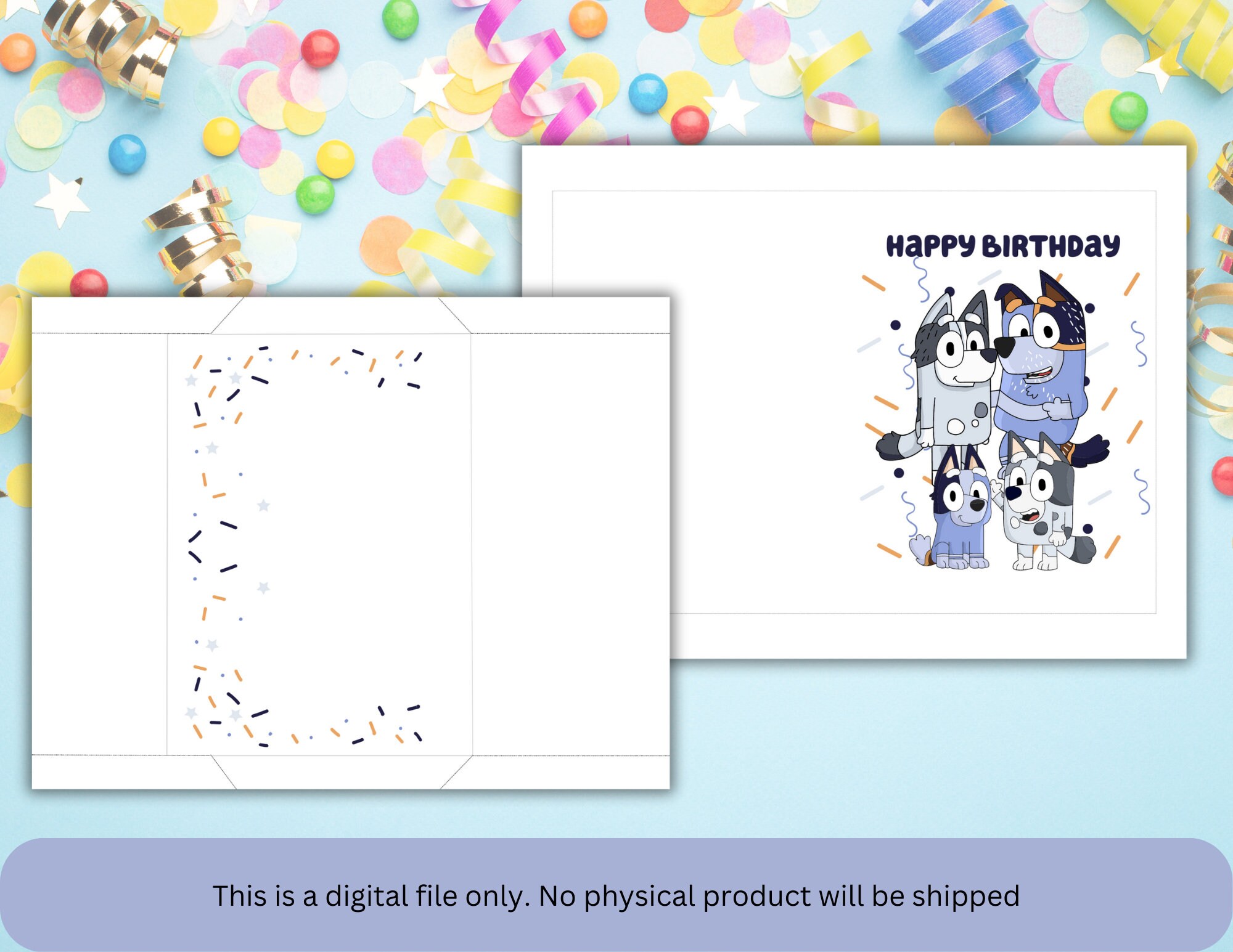 Bluey Birthday Card Birthday Card - Il Fullxfull.4915525360 L4wj 