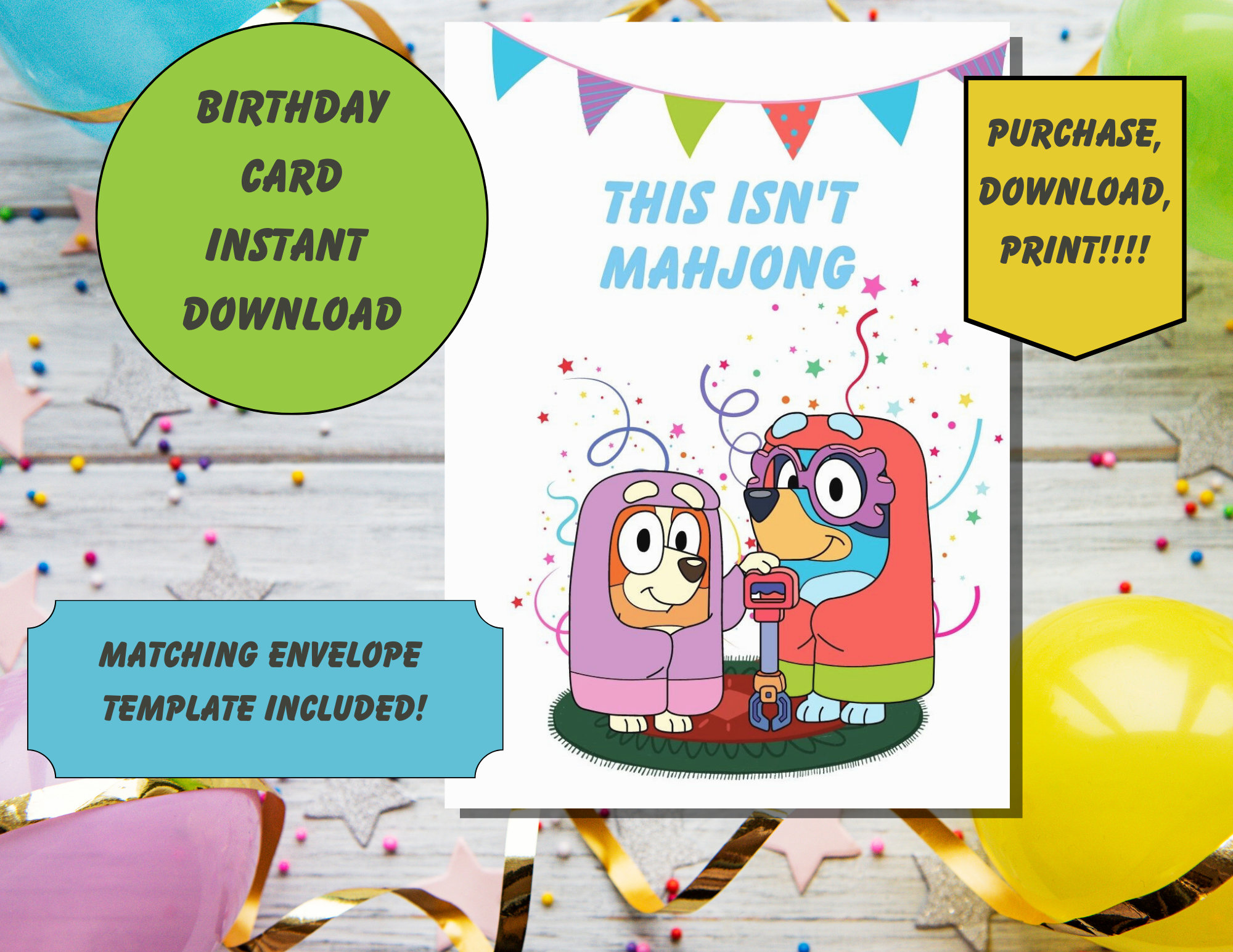 Printable Panda Digital Card