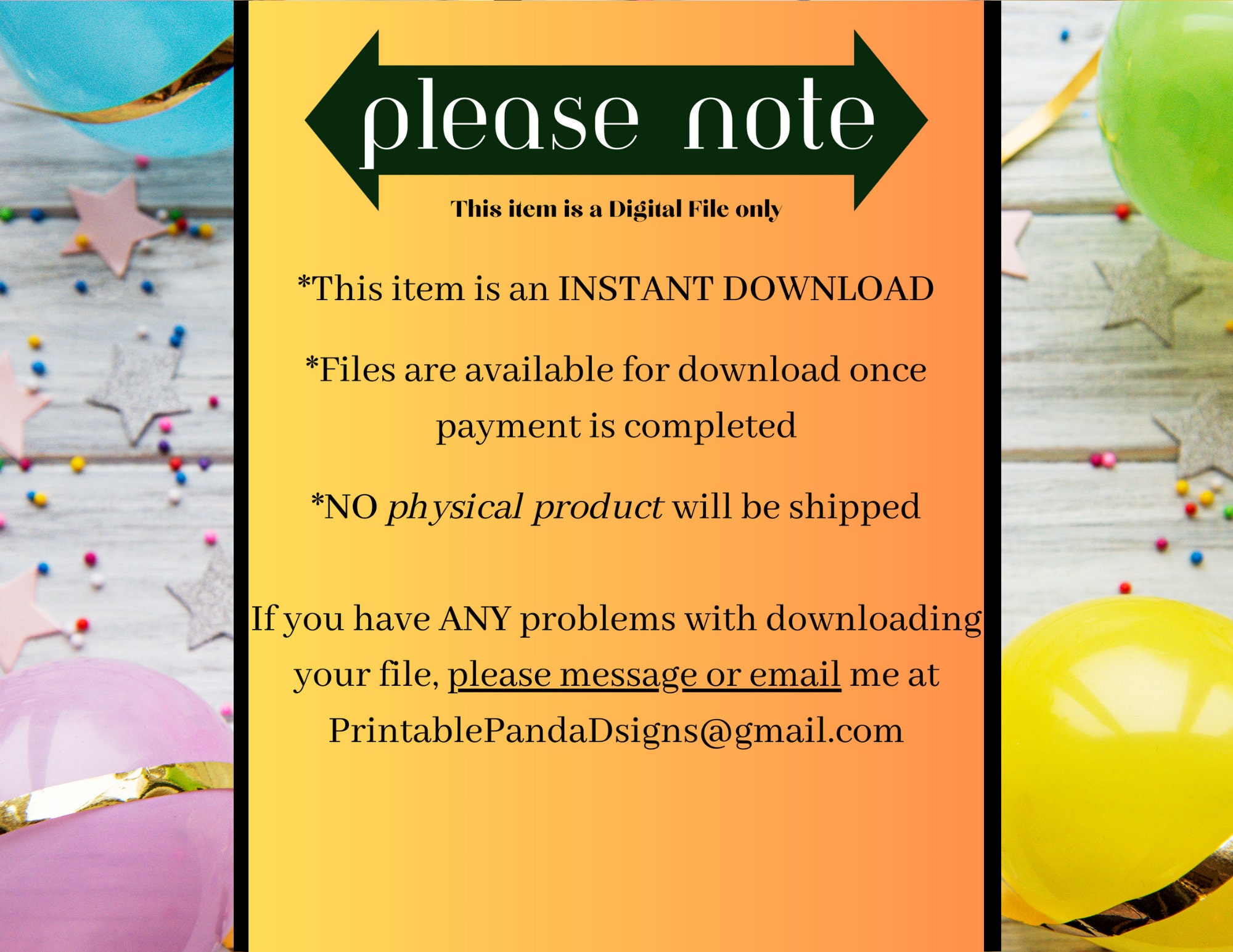 Printable Panda Digital Card