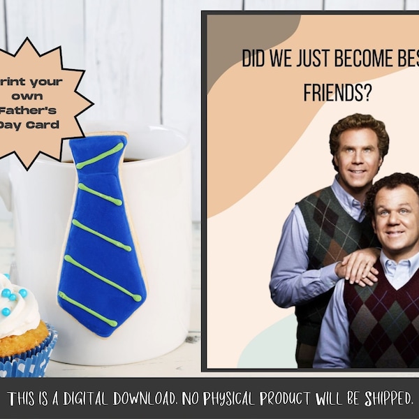 Step Brothers Fathers Day Card, Printable Fathers Day card, Fathers Day Card, Funny Fathers Day Card
