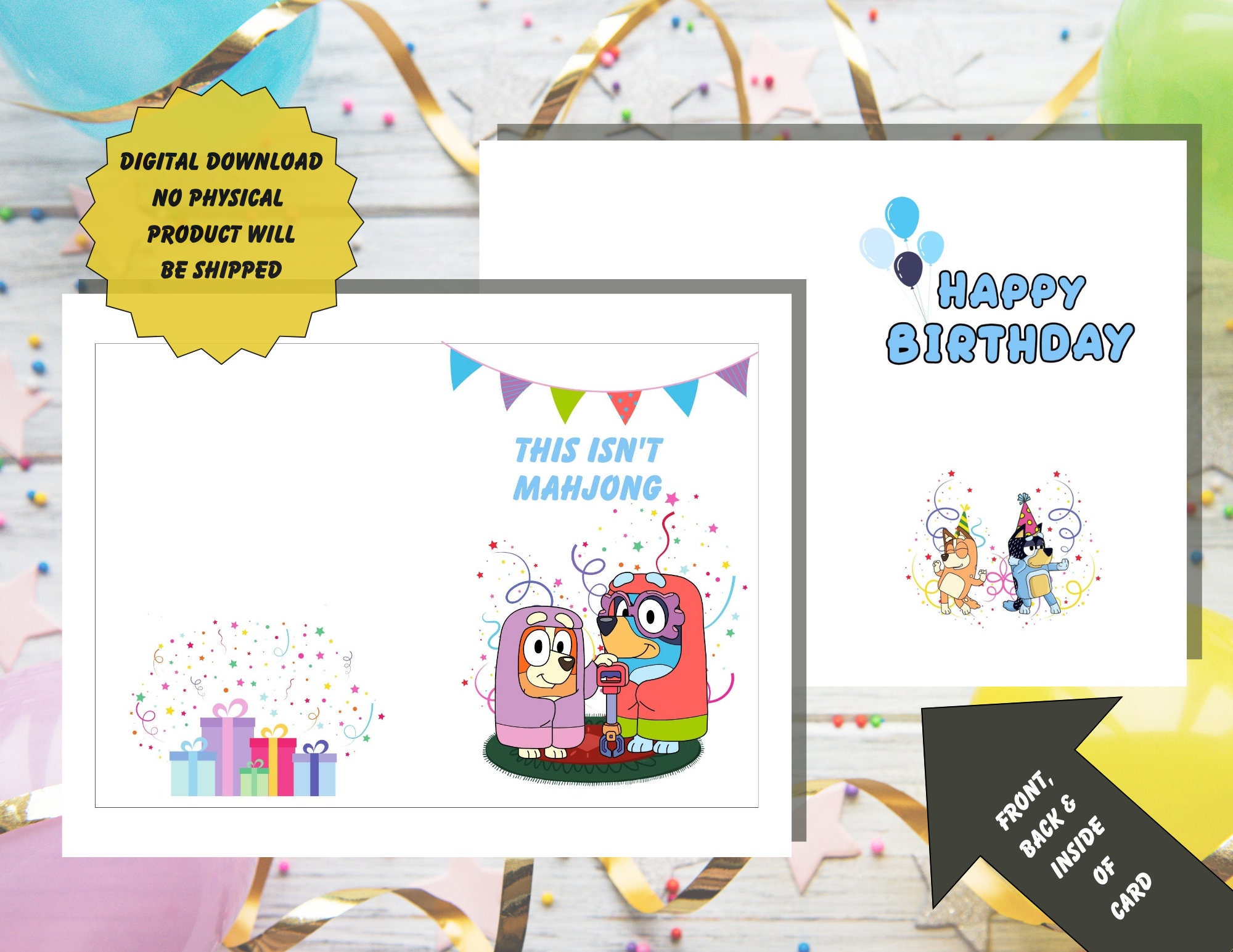 Printable Panda Digital Card