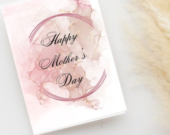 Mothers Day Printable Card, Printable Mothers Day Card, Mothers Day Card with Printable Envelope, Pink Mother's Day Card, Printable, Digital