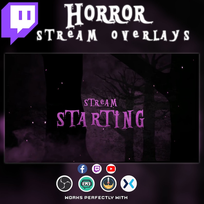 Animated Horror Overlays / Stream Graphics for Twitch Streamers