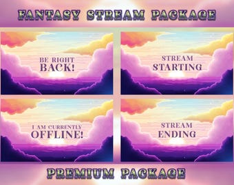 Premium Fantasy Stream Package Full Twitch Stream Overlays Animated RPG  | Animated RPG Stream for Twitch Streamers | Pixel Art Package