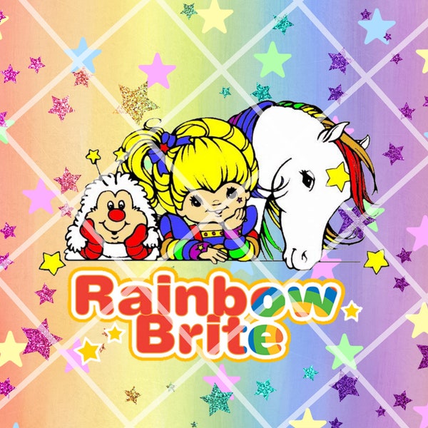 Rainbow Brite Starlite Twink Digital Tumbler Wrap Sublimation Design, Instant Digital Download PNG