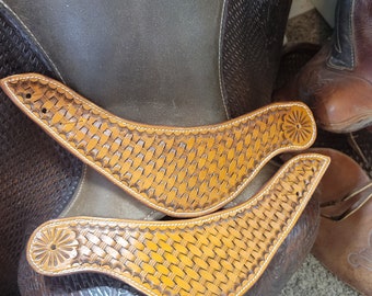 Custom hand made lined spur straps.