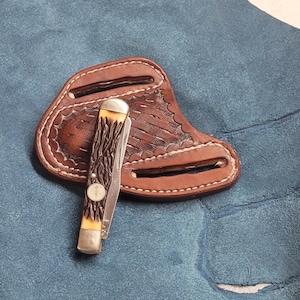 Open top pancake knife sheath medium knife