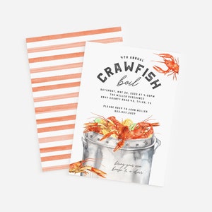 Crawfish Boil Invitation, Shrimp Boil, Graduation, Couples Shower, His and Hers, Editable, Printable, Instant Download