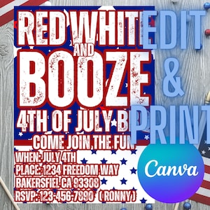Uncle Sam Fourth Of July, Independence Day Invitations