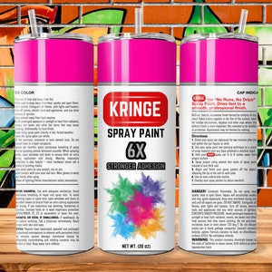 Vernice spray rosa shocking Kringe, lima per sublimazione, 20 once, bicchiere sottile