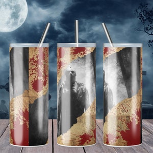 Jason Voorhees Tumbler Design PNG File, Friday The Thirteenth Download File For Sublimation 20oz Skinny Tumbler