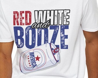 Camiseta unisex divertida para fiesta de bebidas con alcohol, rojo, blanco y negro