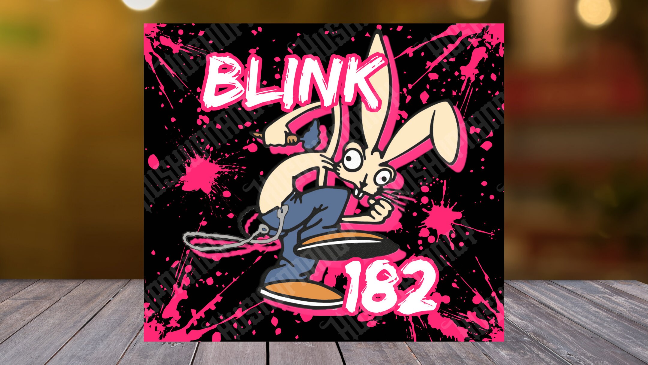 Blink 182 Tumbler Design PNG File, Skankin' Rabbit File for Sublimation ...