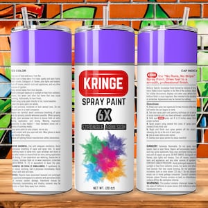 Kringe Purple Sprühfarbe kann Datei für Sublimation 20 Unzen Skinny Tumbler