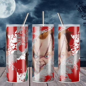 Chucky Tumbler Design PNG File, Childs Play Download File For Sublimation 20oz Skinny Tumbler