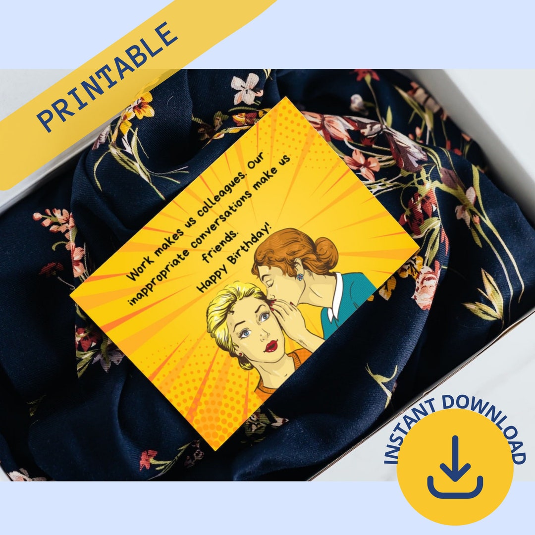 Laugh-out-loud Printable Birthday Card for Awesome Work Colleagues