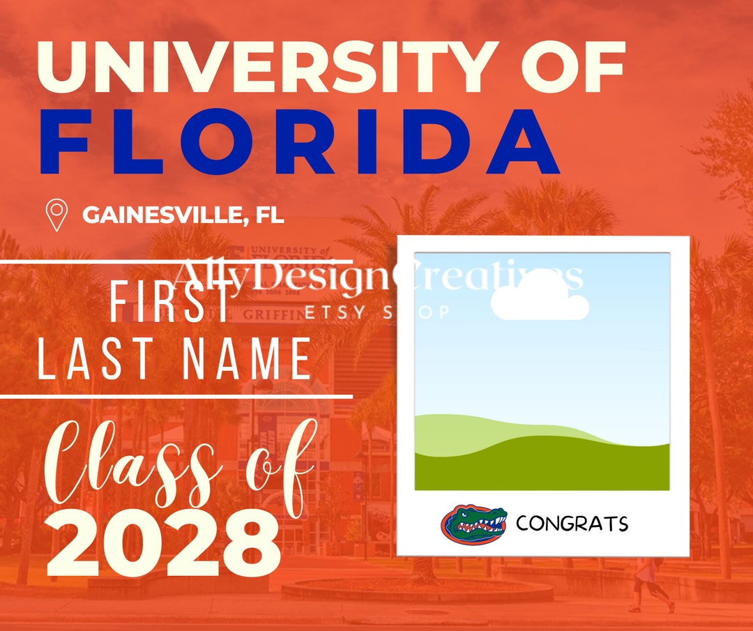 3 UF Digital Template University of Florida Editable Etsy