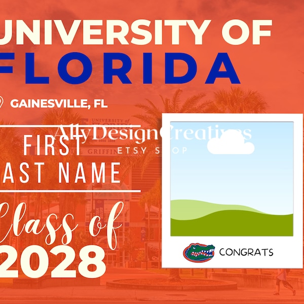 University of Florida Graduation Invitation Etsy