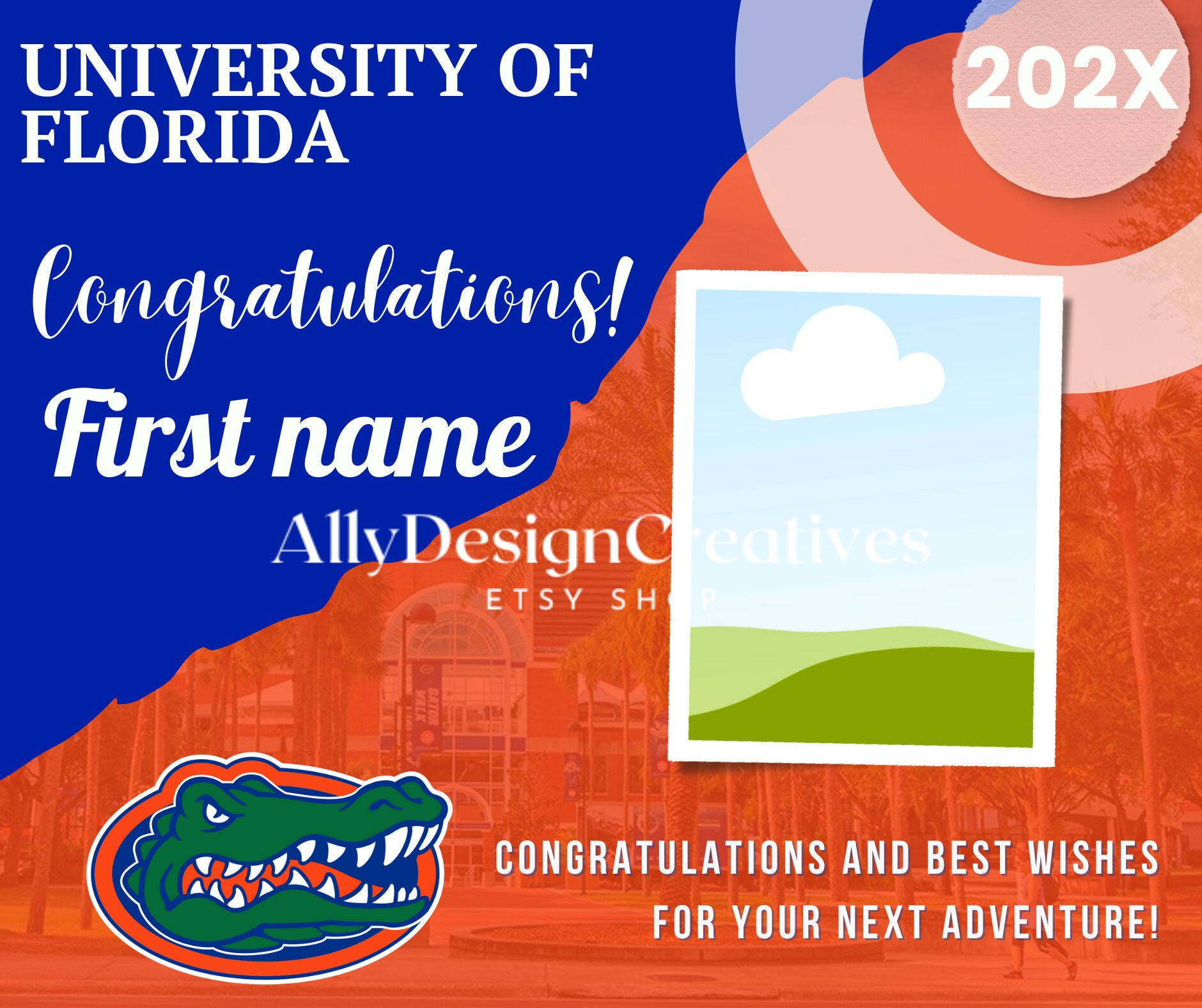 3 UF Digital Template University of Florida Editable Etsy