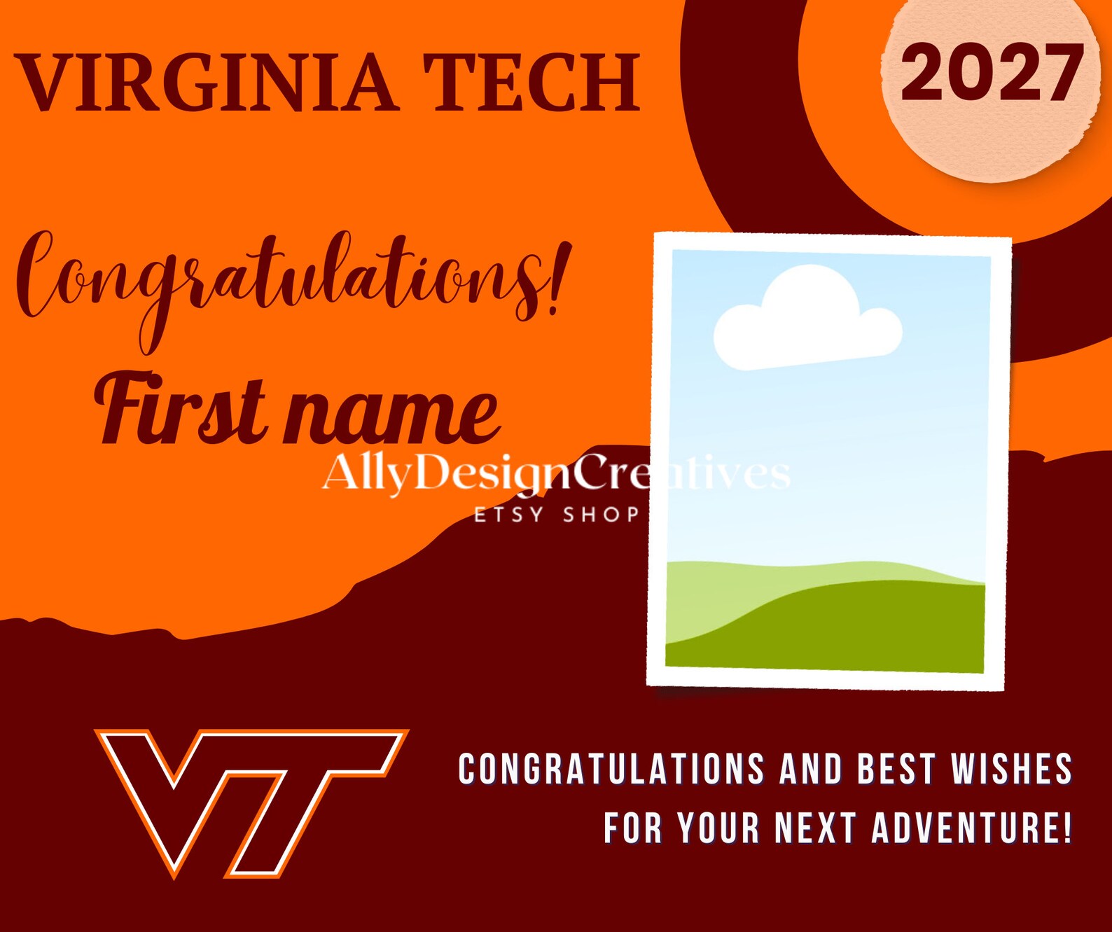 3 Virginia Tech Digital Template, VT Editable Template, Virginia Tech