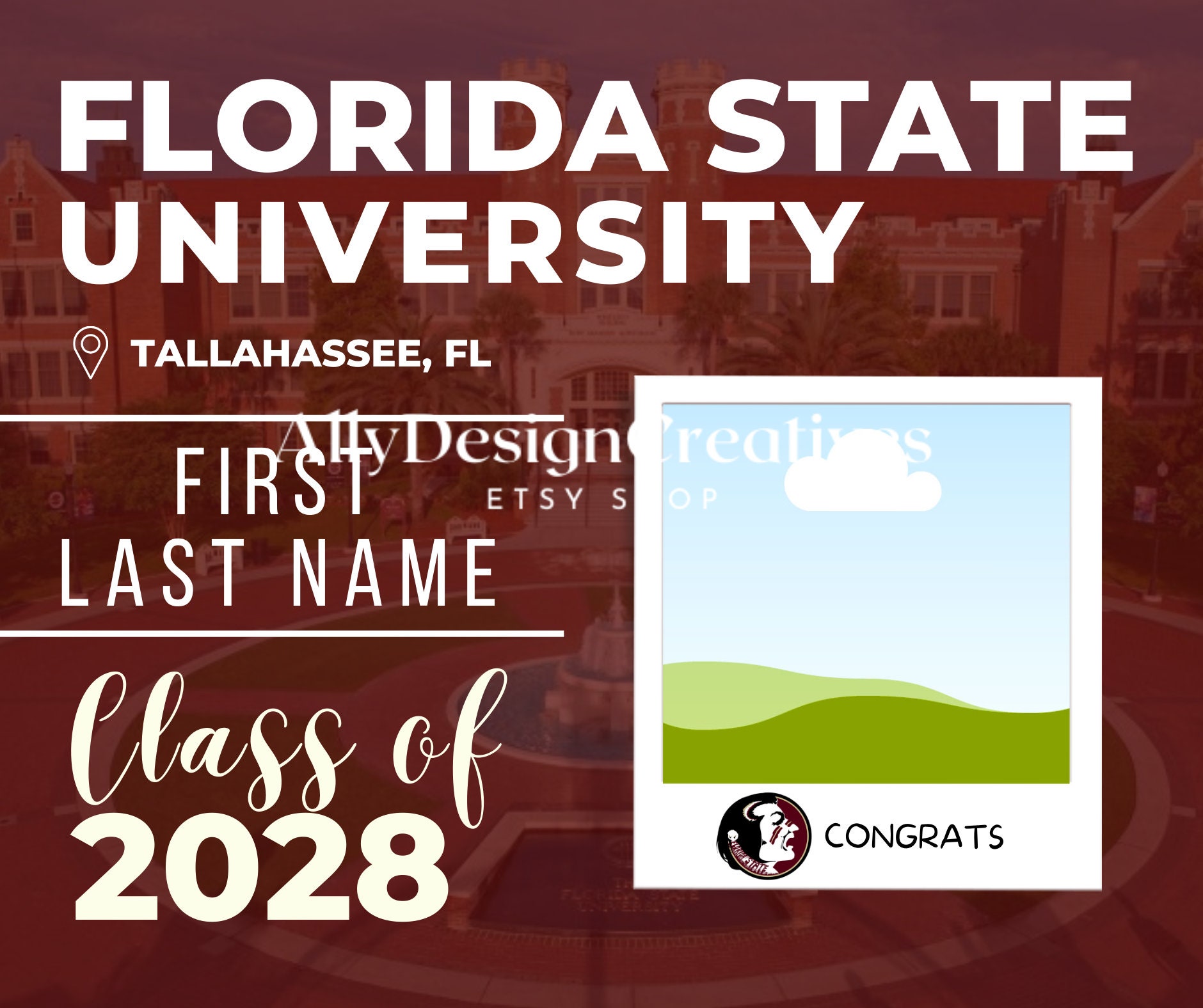 3 FSU Digital Template, FSU Editable Template, FSU Graduation, Florida 3 FSU Digital Template, FSU Editable Template, FSU Graduation, Florida