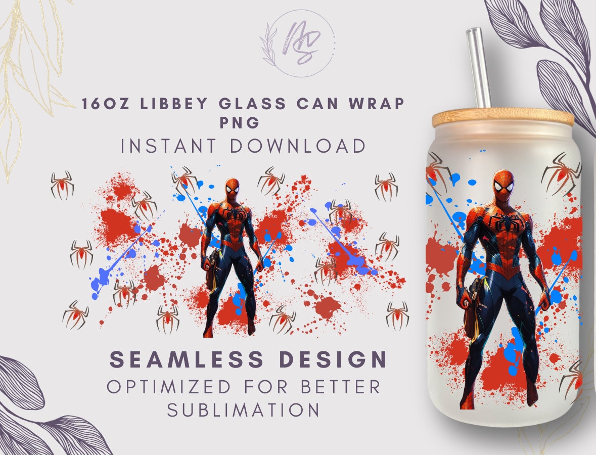 Ghost Libbey Glass Png+Svg, 16oz Glass Can Wrap, Boho Ghost Glass Can Svg, Fall Glass Cup Svg, Libbey Glass 16oz Wrap, Halloween Can Glass