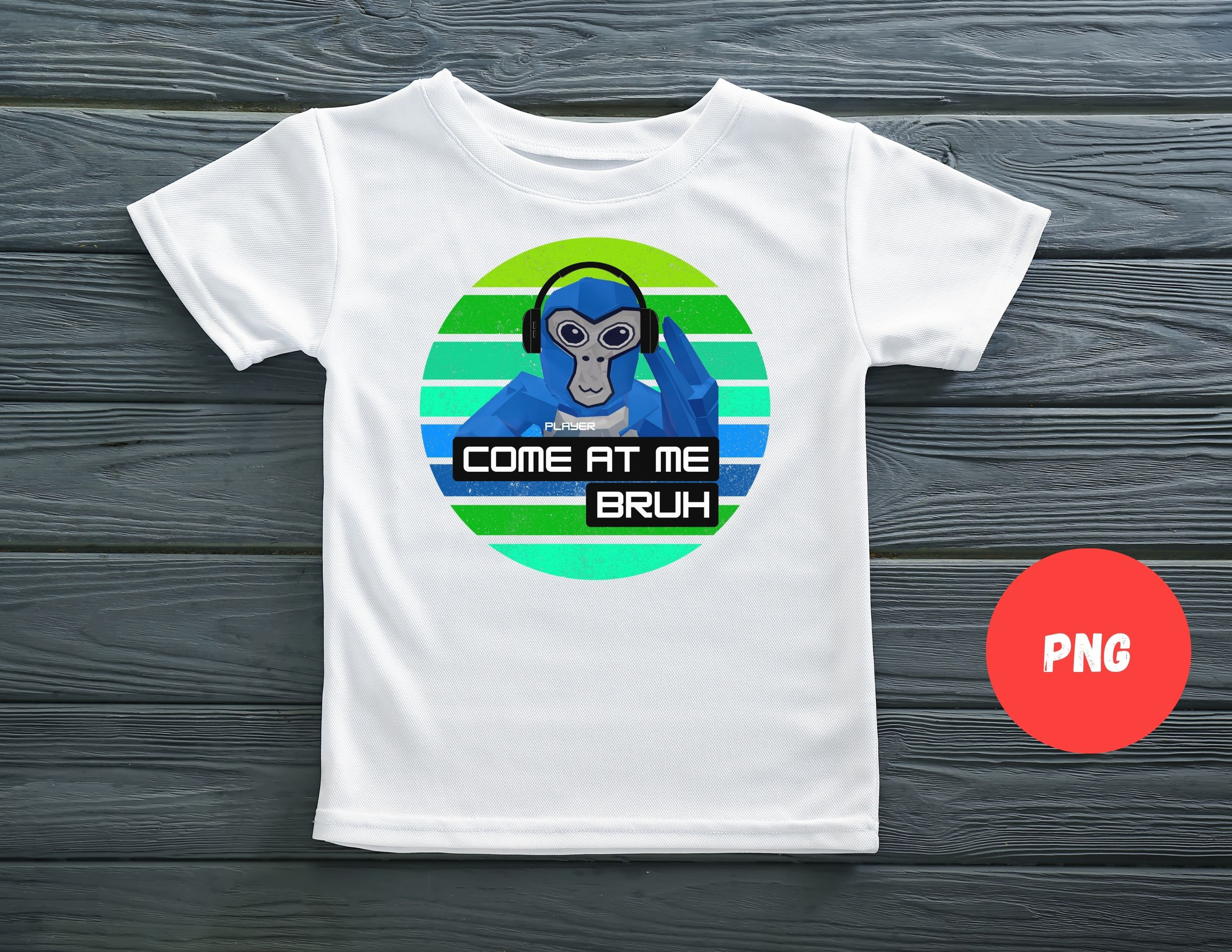 Let's Go, Gorilla Tag Blue Monke VR Gamer Shirt for Kids, Teen Cool, Easter  Png, Happy Easter PNG, Easter Day Png