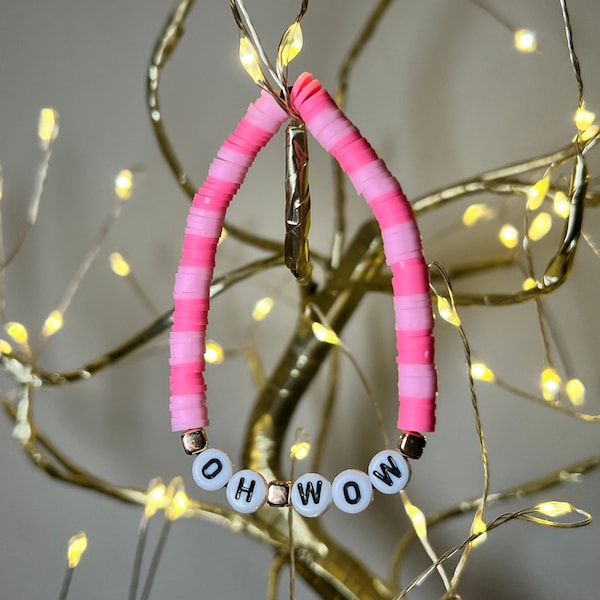 Jimbo the Drag Clown "Oh Wow" Beaded Bracelet in Pink