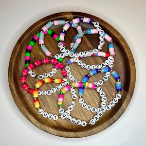 P!nk Inspired Stretchy Clay Beaded Bracelets for Summer Carnival Tour