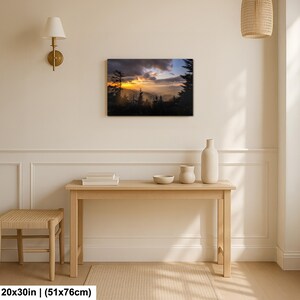 Smoky Mountains Sunset Photography Print: Blue Ridge Parkway Art, Tennesee, North Carolina 20x30 inches