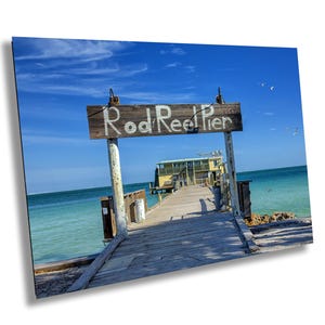 Rod n Reel Pier, Florida, Anna Maria Island, Coquina Beach, Bradenton, Gulf Coast, Gulf of Mexico, Photography Print, Acrylic, Canvas, Metal