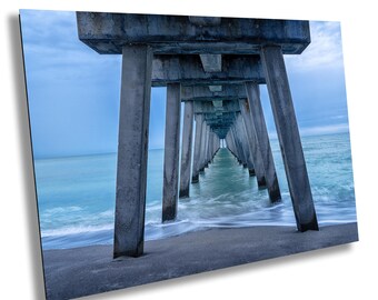 Fototryck av Venice Beach: Sharky's Pier, Floridas golfkust