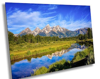 Grand Teton Reflection Print: Schwabacher Landing, Wyoming Canvas