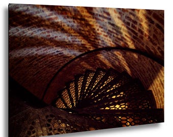 Lighthouse Spiral Staircase Photography Print | Abstract Wall Art