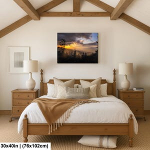 Smoky Mountains Sunset Photography Print: Blue Ridge Parkway Art, Tennesee, North Carolina 30x40 inches