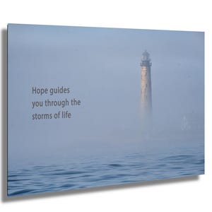 Coastal Maine Fotografie, Inspiration Zitat, Leuchtturm, New England Dekor, Küstenwandkunst, Drucke, Leinwand, Acryl, Metall
