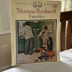 Vintage 1970s Norman Rockwell 50 Framable Posters Book Intact