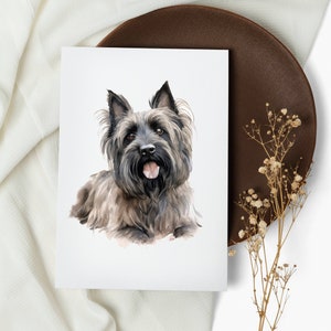 set di carte skye terrier. biglietti per appunti. skye-terrier. biglietti d'auguri . carte di cani acquerello. cane felice. cucciolo (1, 10, 30 e 50 pezzi)