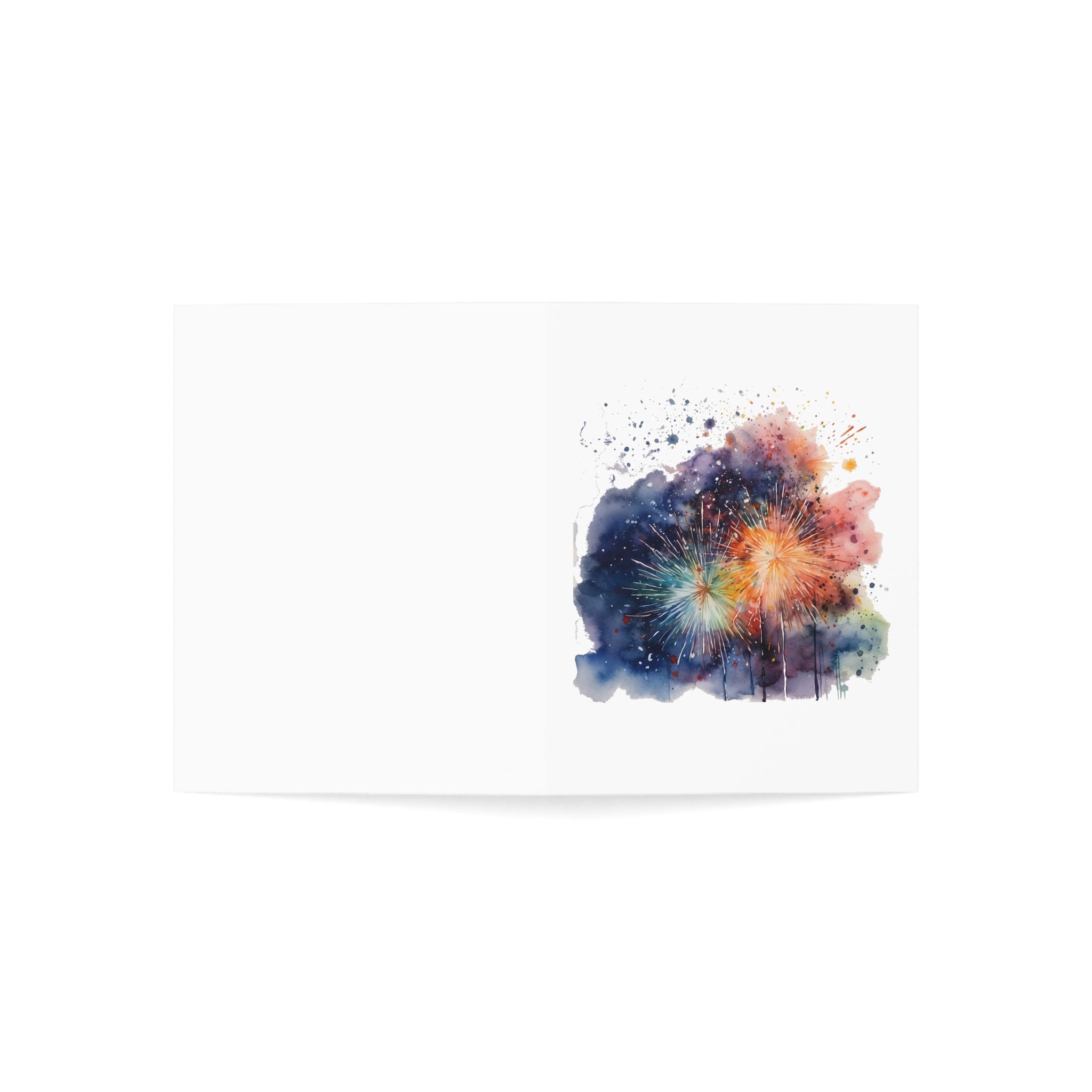 Watercolor Firework Card Set: 4th of July Greeting Cards - Etsy