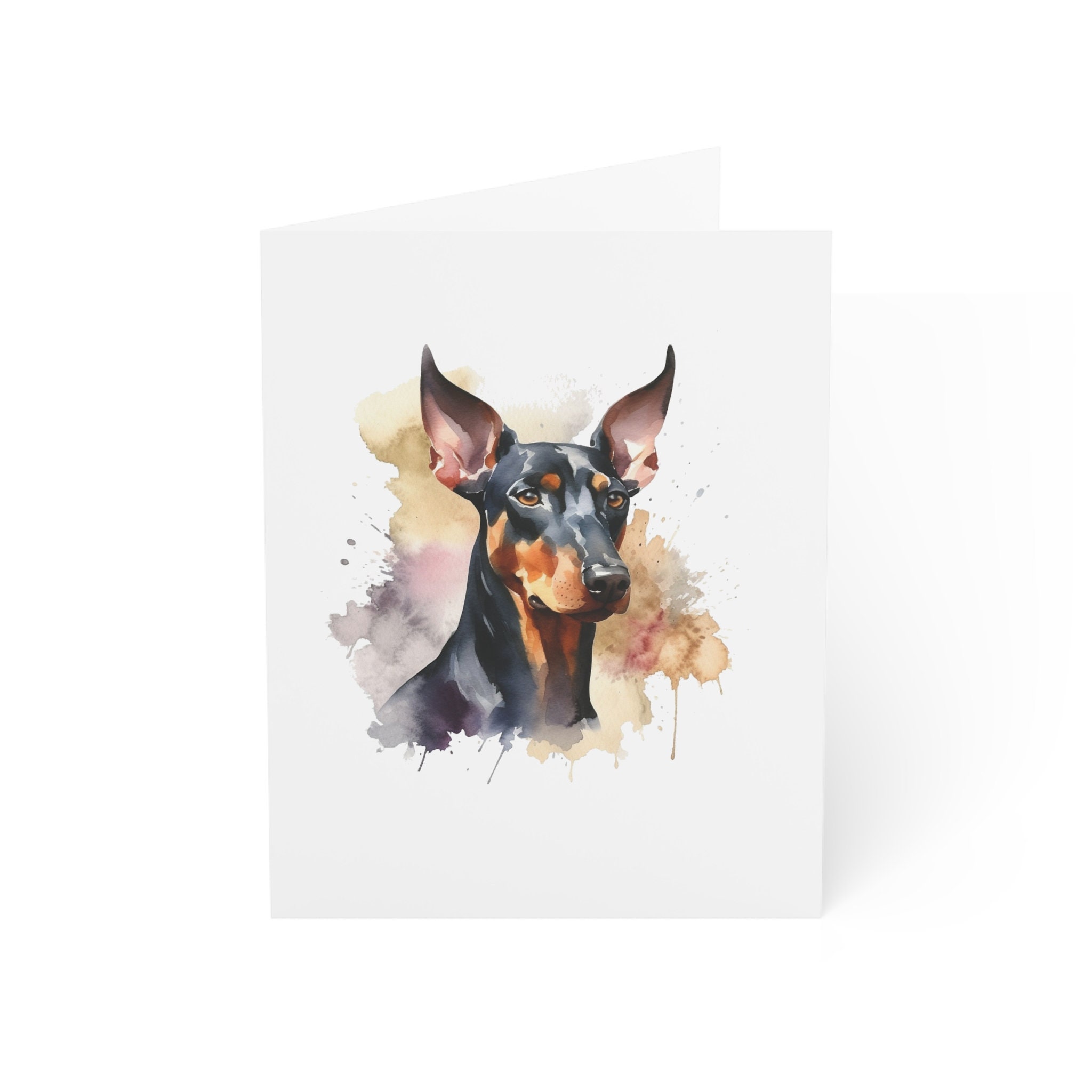 Note Pincher Watercolor Doberman Pinscher Note Cards Set - Etsy