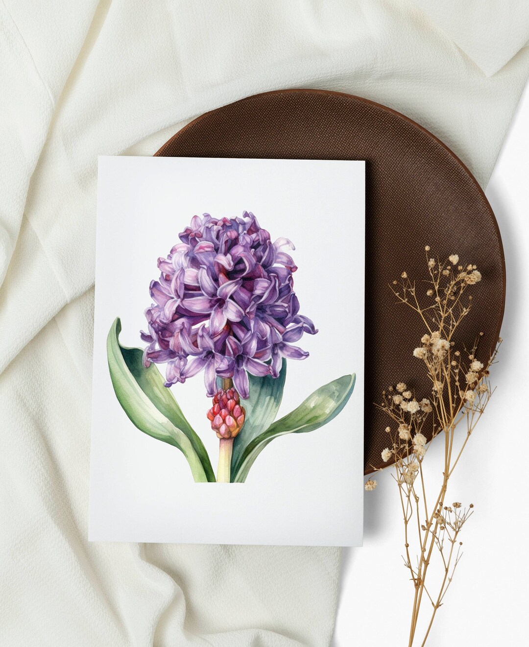 Watercolor Violet Hyacinth Note Cards: Botanical Greeting Card Set - Etsy