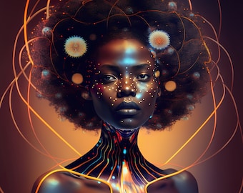 EXTENSIONS | Afrofuturism - Wall Art - African American Art - Poster - Afrofuturistic Art - Download - Printable Art - African Art
